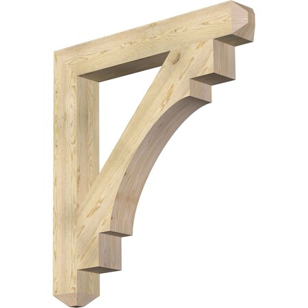 Ekena Millwork Merced Craftsman Rough Sawn Bracket, Douglas Fir, 6"W x 44"D x 48"H BKT06X44X48MRC04RDF